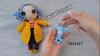 Coraline Squid Crochet Tutorial, fast and easy keychain idea