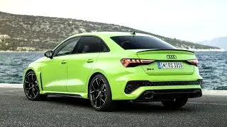 2022 Audi RS3 Sedan 8Y | Kyalami green | Driving, Exhaust Sound, Interior, Matrix LED & Interior