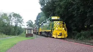 Reading Blue Mountain & Northern Railroad excursion train passing through White Haven, PA on 8/17/24