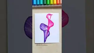 DIY Thread Art 💜| String pull Art 🤩💕 #shorts #painting #threadpainting #canvas #diy #art #satisfying