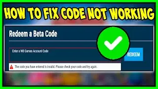 HOW TO FIX MULTIVERSUS OPEN BETA CODE NOT WORKING