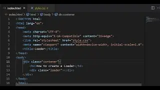 how to make loader with html and css in bangla