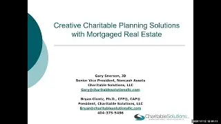 Don&rsquo;t be Spooked by Mortgaged Real Estate: Three Creative Charitable Solutions