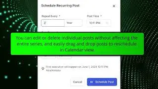Enhanced Control Over Recurring Posts in Social Planner