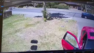 Loose tire appears out of nowhere and hits Canadian man's parked car