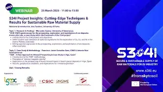 WEBINAR | S34I Project Insights &ndash; High-Tech Tools for Greener Mineral Exploration #spectroscopy #TEM