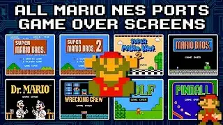 All Super Mario NES Ports GAME OVER Screens - 4K