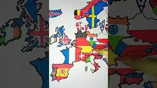 Draw Belgium 🇧🇪 Flag Map #belgium