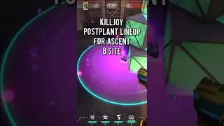 QUICK & EASY KILLJOY POSTPLANT LINEUP B STE ASCENT #valorant #shorts #valorantclips #killjoy #viral