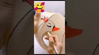 Make 🥰 a swan flower pot from an oil can | #craft #craftshorts #arts #shorts