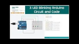 Multiple Blinking LED Arduino | 3 LED Blinking Circuit | With full code