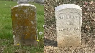 Cleaning John Briley&rsquo;s Civil War Headstone 130 Years Later