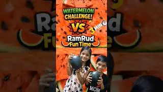 Watermelon Eating Challenge ⏱️🍉 who will win ?| Kids Fun | RamRud Fun Time