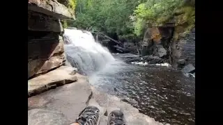 Canyon Falls:  The Grand Canyon of Michigan⎮Upper Peninsula Michigan: Solo Female RV Travel