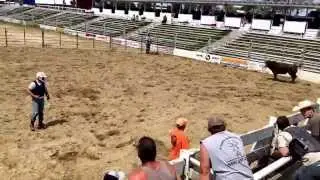 Cowtown Rodeo, May 11, 2014, Bull Riding Practice, ride 14, Ben Havill, 3rd ride