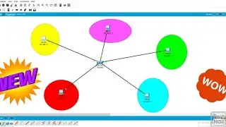 packet tracer || Lab || Configuration ||Connecting 5 PC With Switch