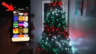 Twinkly App Controlled Smart Christmas Tree Lights Demo and Review.  Prelit Christmas Tree!