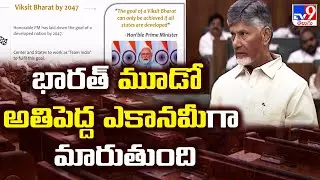 భారత్ మూడో అతిపెద్ద ఎకానమీగా మారుతుంది : CM Chandrababu Naidu | AP Assembly 2024 - TV9