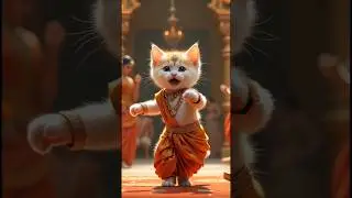 🎶 Adorable Kitten Performing a Traditional Dance! 🐱💃 #shorts #shortvideo