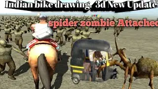 New update|| spiderAnd zombie Attached || FUNNY GAME PLAYE Indian bike drawing 3d#