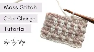 Beginner Color Change Tutorial For The Moss Stitch (Step-by-Step)