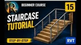 מדרגות -מהלך מובנה - REVIT STAIRS