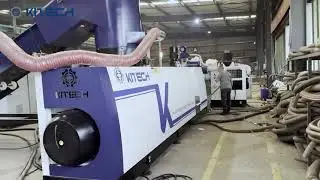 KCP100+120 Double stages compacting and pelletizing machine with Laser filter