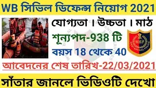 wbp civil defence agragami new vacancy/WWCD/WBCEF/WBNVF new recruitment 2021/eligible criteria