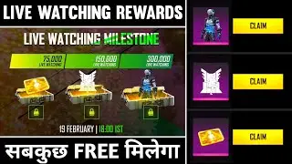 FREE FIRE LIVE WATCHING REWARDS | FREE FIRE NEW EVENT | NEW EVENT FREE FIRE