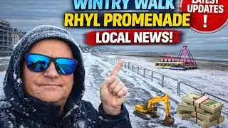 Зимняя прогулка по набережной в Риле, Северный Уэльс.
