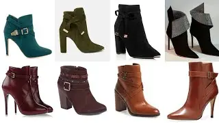 women elegant supper High heels cow leather anil boots/high chunky heal side zipper leather boots