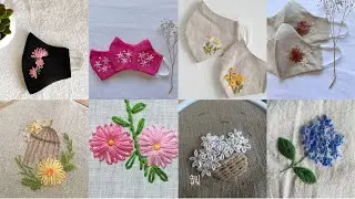 Very easy lazy daisy mask embroidery designs for beginners