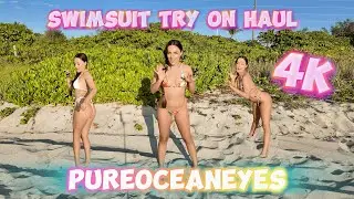 ✨ Swimsuit Try-On Haul on the Beach | Sexy Bikini Styles & Summer Vibes 🌊👙