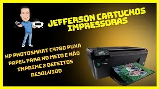 HP Photosmart C4780 papel para no meio e n&atilde;o imprime problema atuador e cliente usando fonte errada