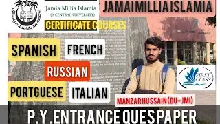 Certificate in Spanish,french,portugues,italian,Russion,(part-time) -Jamia Millia Islamia (p.y Q.p)