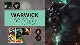 WARWICK JUNGLA 🔥18/5/7 | League of Legends | Plata