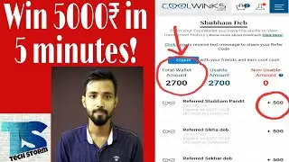 Earn 5000 Rs in 5 Minutes(Per refer 500 rs). Refer & Earn in CoolWinks Explained[Hindi]