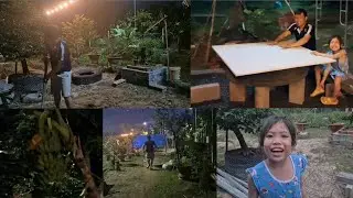 GIA ĐÌNH LÊN VƯỜN LÀM CHỖ HÒA VÀO THIÊN NHIÊN DƯỚI ÁNH ĐÈN NGẮM TRĂNG THU HOẠCH CHUỐI CHÍN CÂY. T387