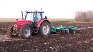 Massey Ferguson 6180/Agromerkur 32D őszi tárcsázás 2019