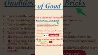 Qualities of Good Bricks #shorts #viral #shortvideo