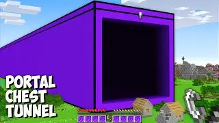 I found THE LONGEST PORTAL TUNNEL in Minecraft! This is THE BIGGEST SECRET CHEST TUNNEL!