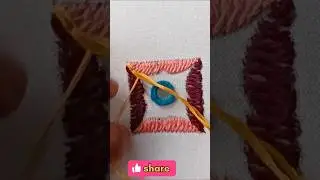 Simple Hand Embroidery Gamthi pacsh work #shortsviral #music #gamthi #viral #art
