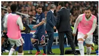 Messi's puzzled expression when substituted off with the score at 1-1 | LIGUE 1 | N FOOTBALLERS