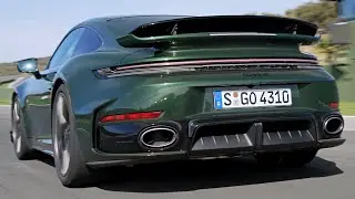 2026 Porsche 911 Turbo S with SportDesign Package - Track Footage & SOUND - Oakgreen
