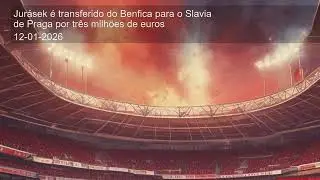 Jur&aacute;sek &eacute; transferido do Benfica para o Slavia de Praga por tr&ecirc;s milh&otilde;es de euros