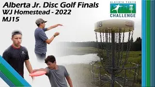 Alberta Jr Disc Golf Finals (MJ15 Lead Card) F9 - Kai Sotnikow, Adlai Crampton, Luke Burton