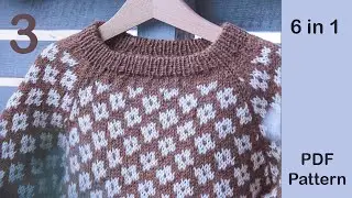 Raglan Sweater Knitting Tutorial | Stranded Colorwork | Part 3