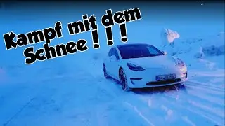 Mit dem Tesla Model 3 durch das Schneechaos