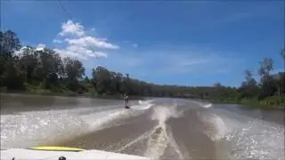 Wakeboarding in the Brisbane River