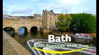Bath - Avon Riverside Walk Tour with Insta360 One X - #walkingtour #walking